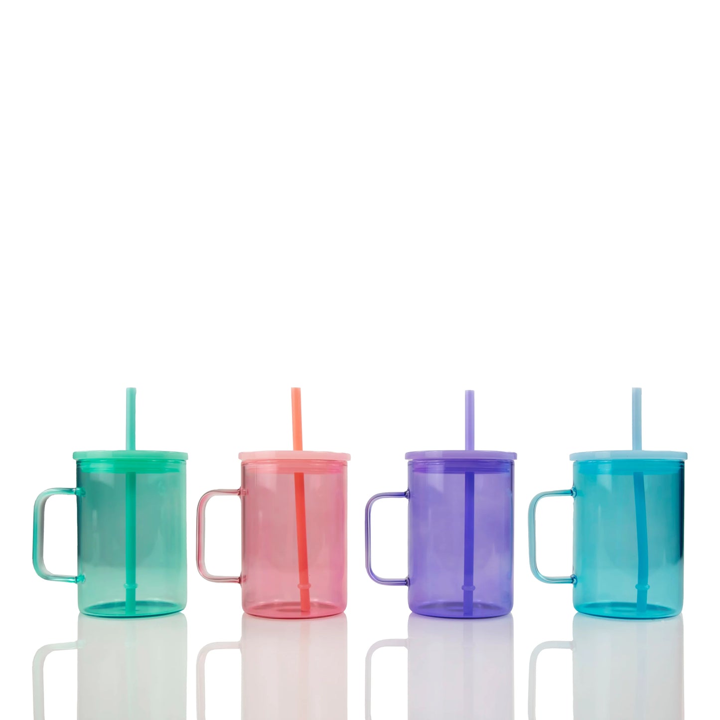 15oz Jelly Glass Coffee Mug W/Handle