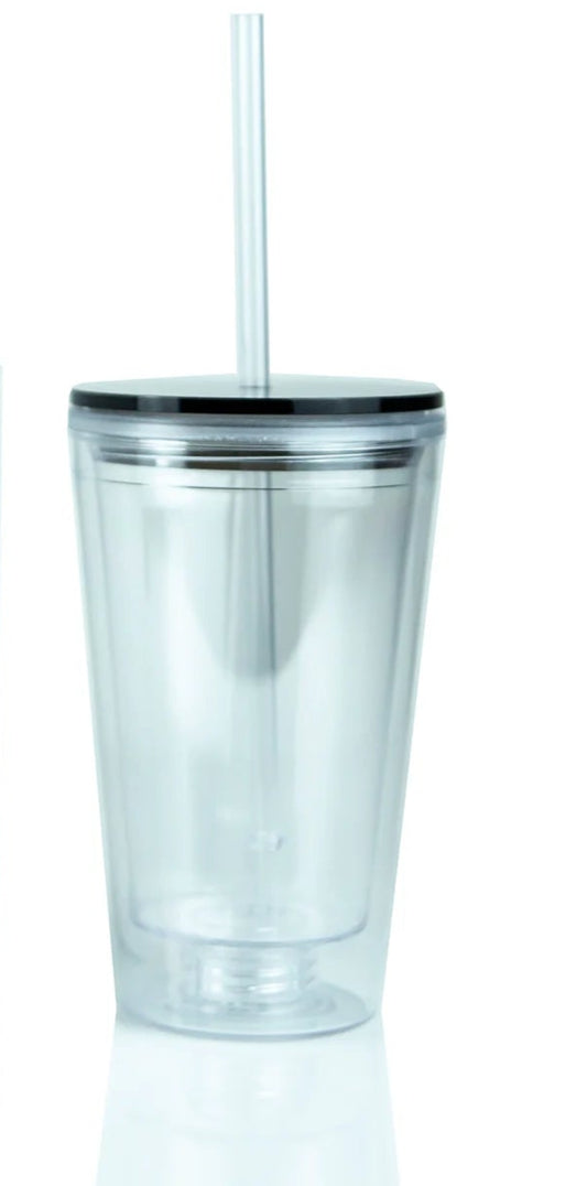 16oz Acrylic Glitter Globe Tumbler - Liquid Less