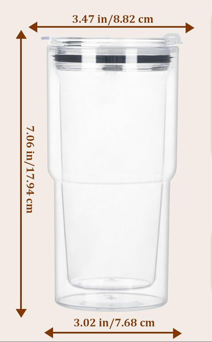 18 Oz Acrylic Snow Globe Tumbler