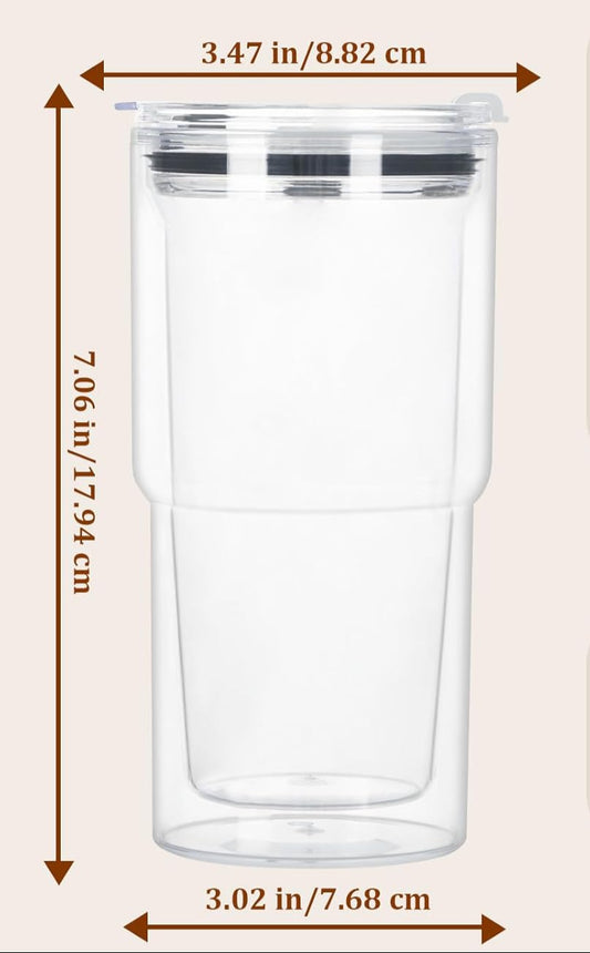 18 Oz Acrylic Snow Globe Tumbler