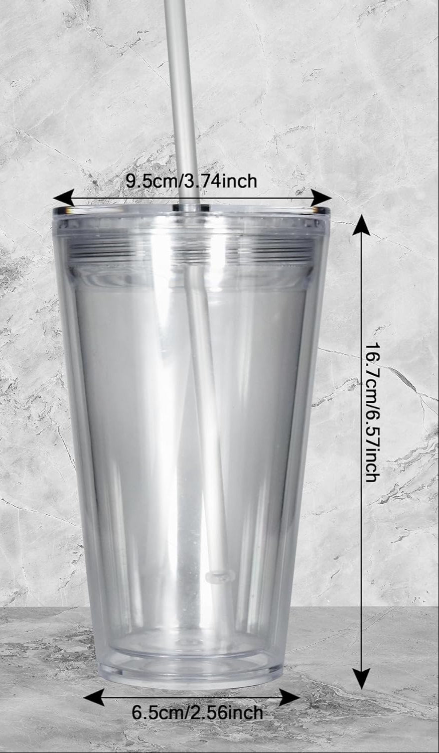 16oz Acrylic Tumblers - Snow Globe Glitter