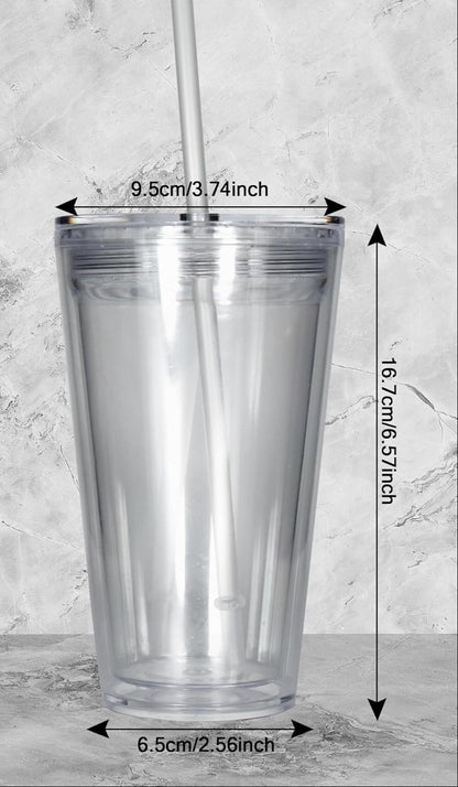 16oz Acrylic Tumblers - Snow Globe Glitter