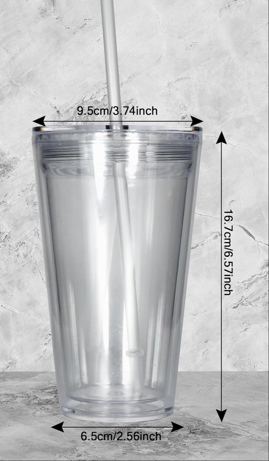 16oz Acrylic Tumblers - Snow Globe Glitter