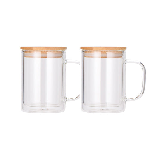 15oz Glass Coffee Mug W/Handle - Snow Globe Glitter
