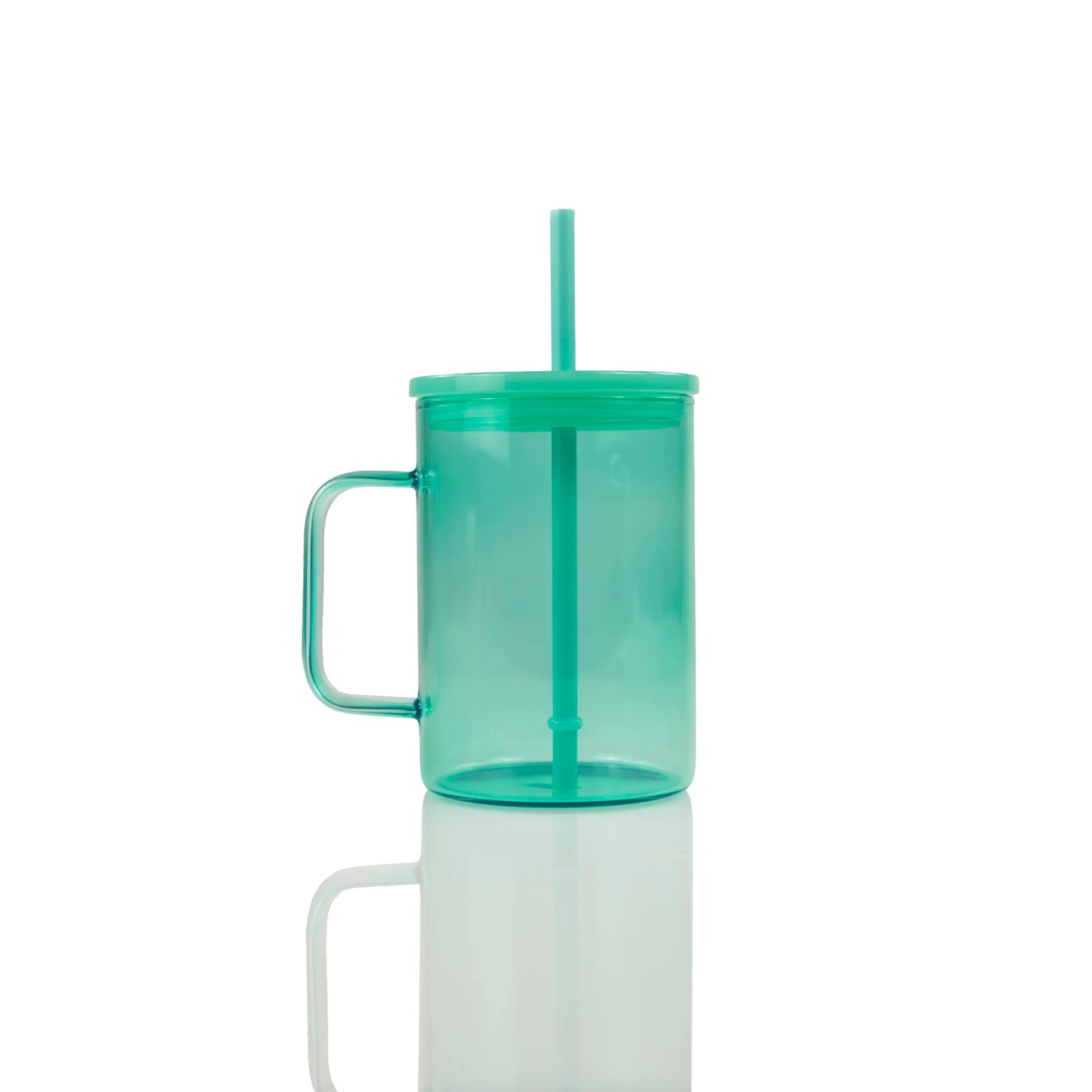 15oz Jelly Glass Coffee Mug W/Handle