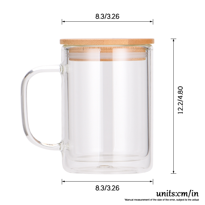 15oz Glass Coffee Mug W/Handle - Snow Globe Glitter