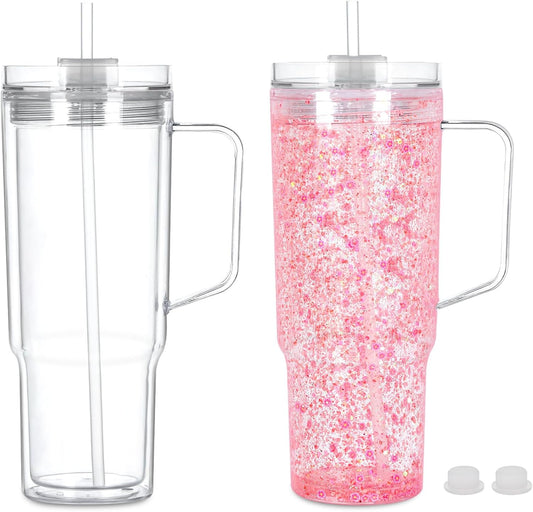 40oz Acrylic Snow Globe Tumbler