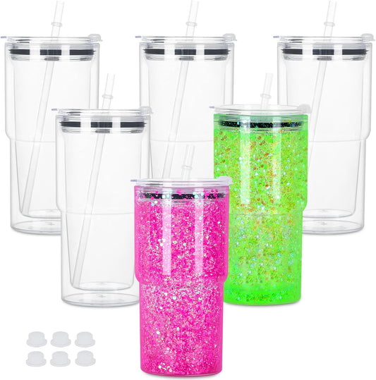 18 Oz Acrylic Snow Globe Tumbler