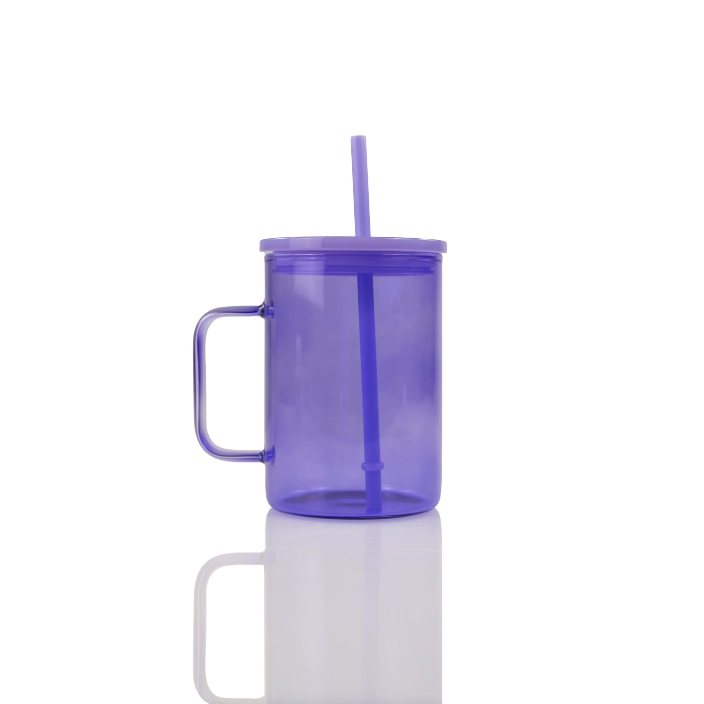 15oz Jelly Glass Coffee Mug W/Handle