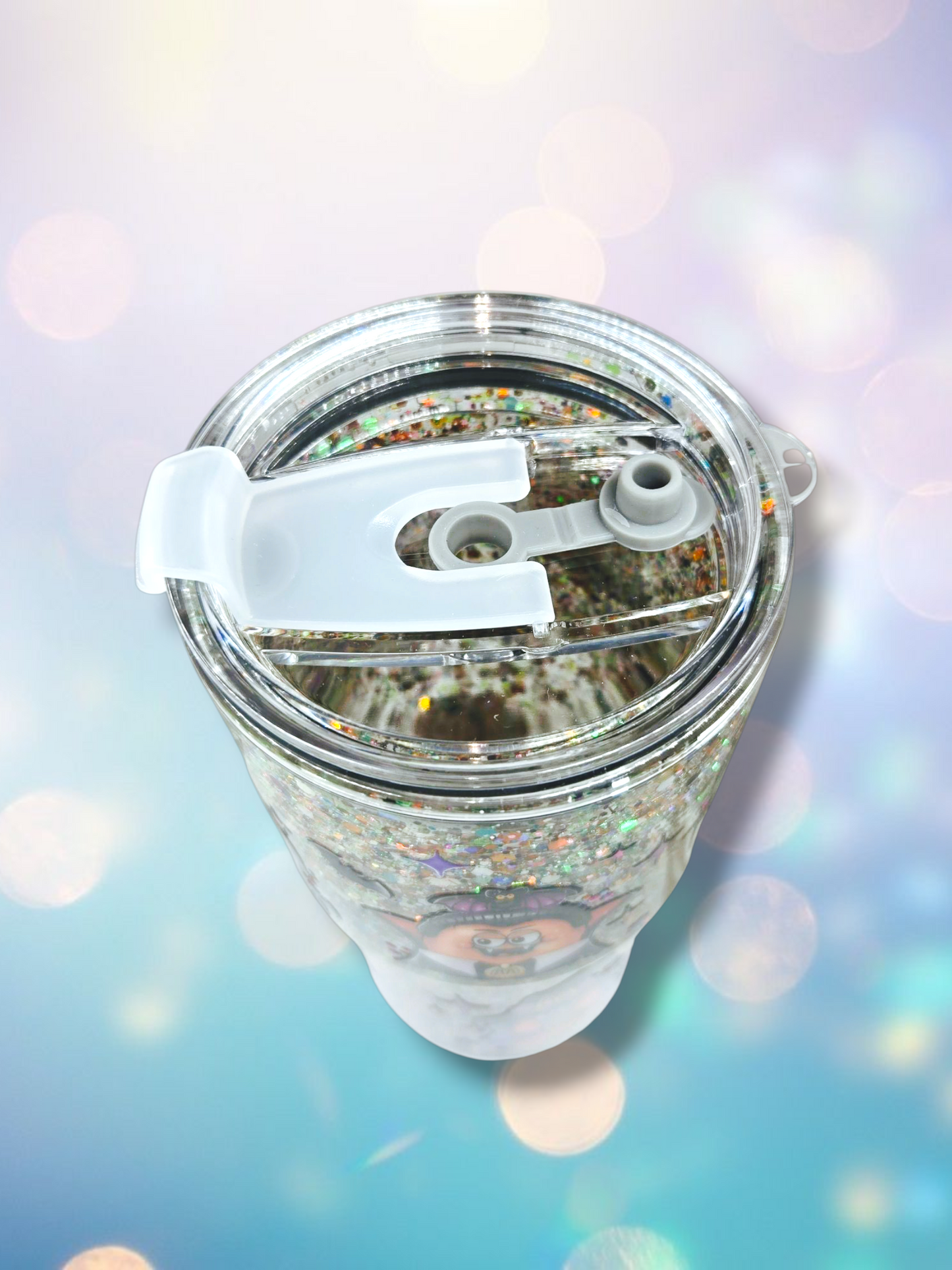 18oz Acrylic Cute Halloween Snow Globe Tumbler