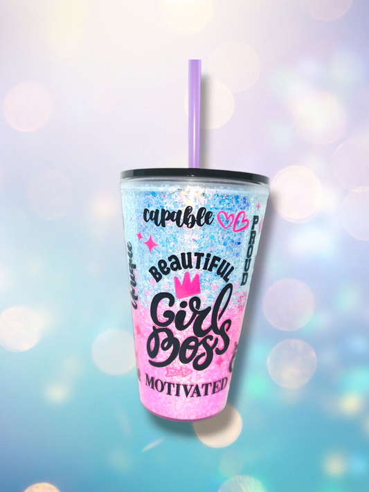 16oz Liquid Less Snow Globe Tumbler