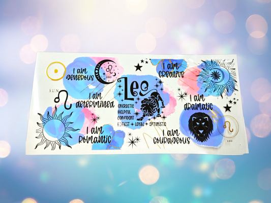 Blue/Pink Leo Zodiac Wrap