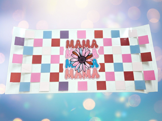 Mama Flower Checkerd Wrap
