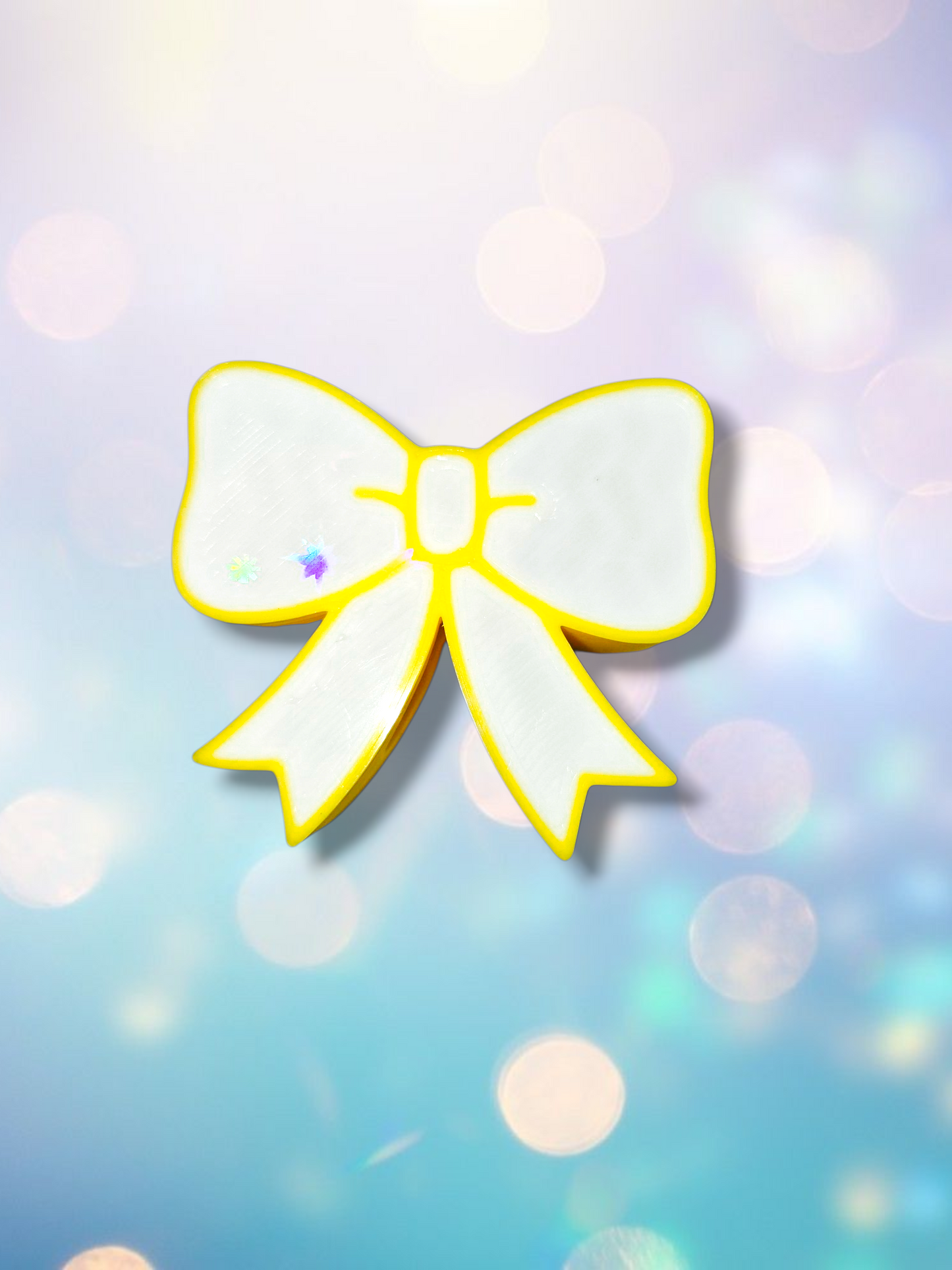 3D Holographic Bows Straw Topper