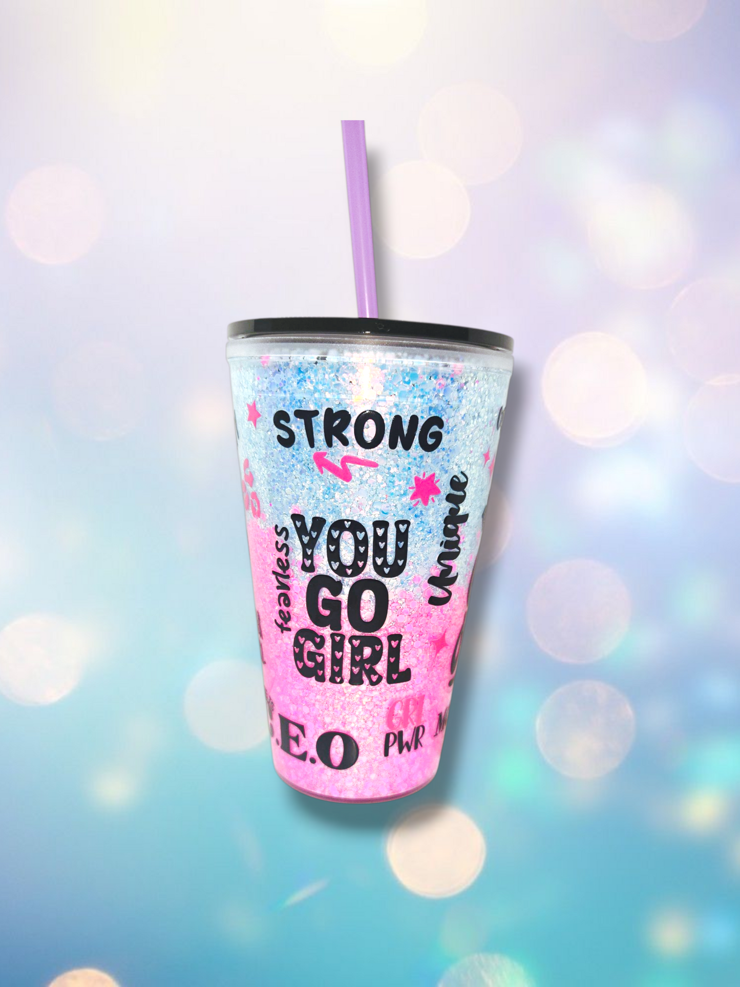 16oz Liquid Less Snow Globe Tumbler