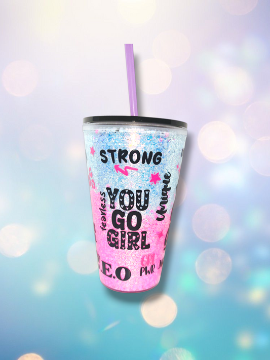 16oz Liquid Less Snow Globe Tumbler