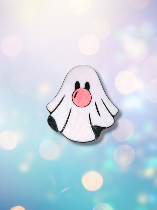3D Bubble Gum Ghost Straw Topper