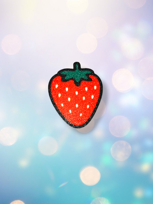 3D Strawberry Straw Topper