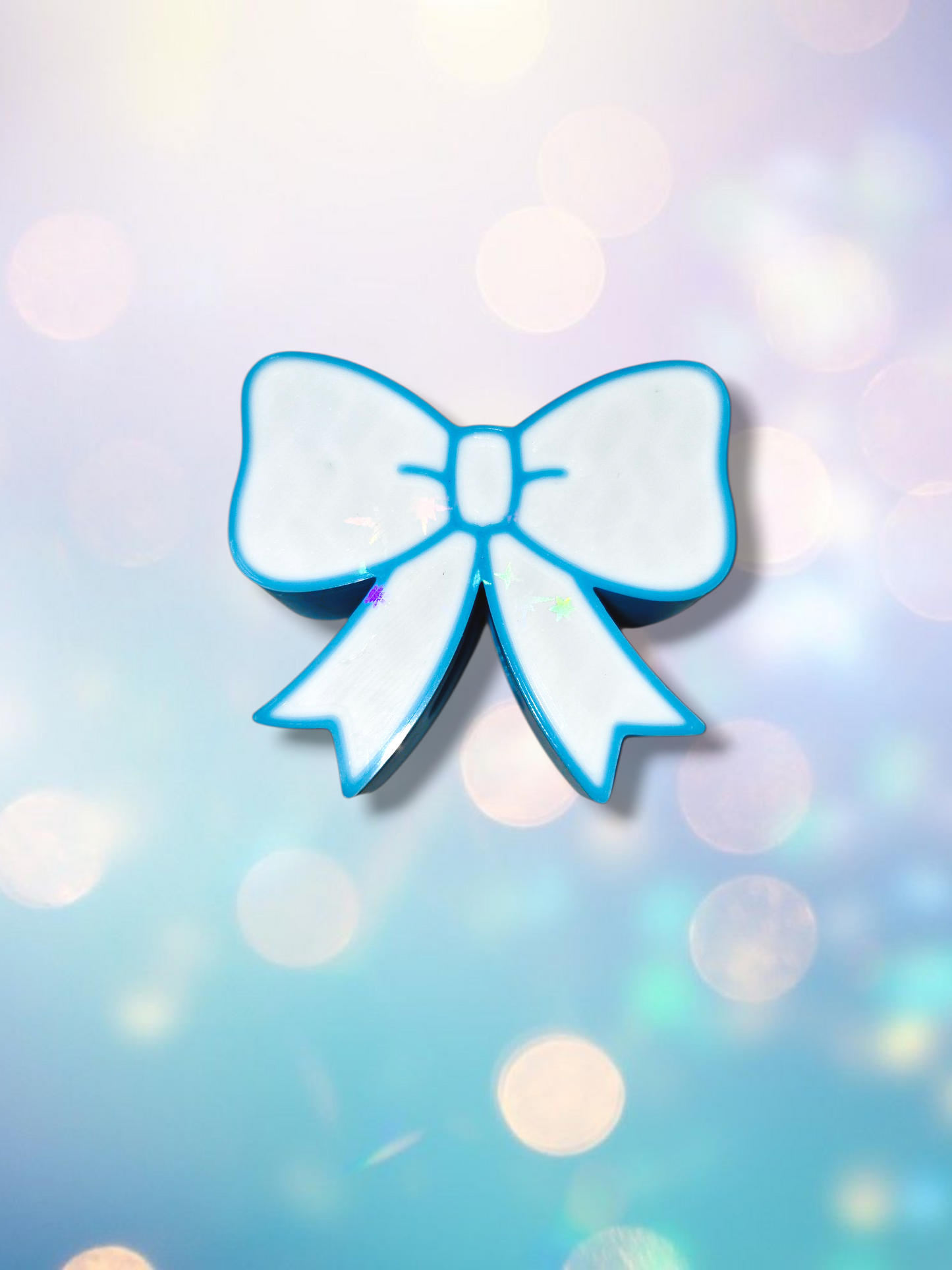 3D Holographic Bows Straw Topper