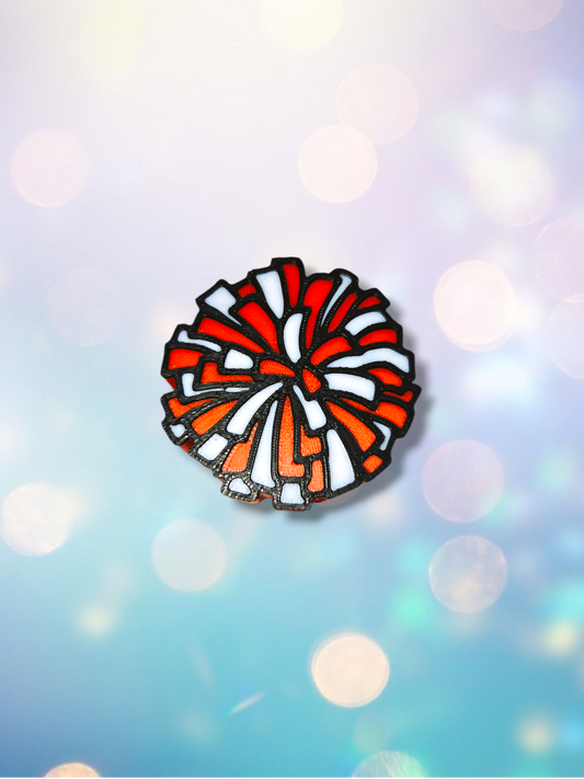 3D Cheer Pom Pom Straw Topper