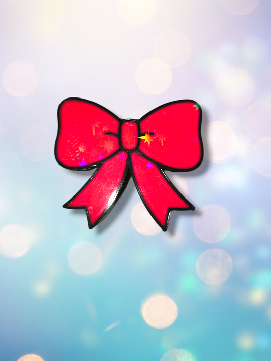 3D Holographic Bows Straw Topper