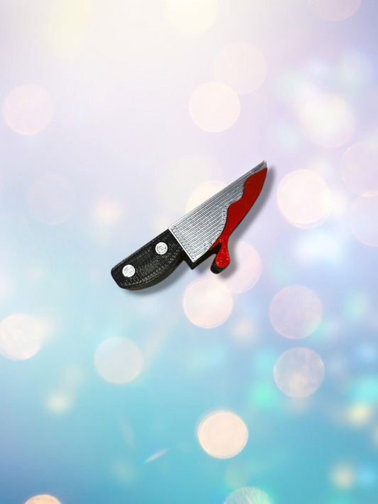 3D Horror Knife Straw Topper